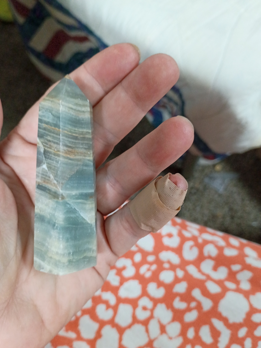 Blue Calcite Tower